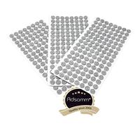 Adsamm® / 384 x deslizantes de Fieltro autoadhesivos/Gris/ø 12 mm/Redondo/Deslizantes de Fieltro para Muebles de 3,5 mm de Grosor/Deslizantes para Muebles y Suelos