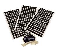 Adsamm® / 384 x deslizantes de Fieltro autoadhesivos/Negro/ø 12 mm/Redondo/Deslizantes de Fieltro para Muebles de 3,5 mm de Grosor/Deslizantes para Muebles y Suelos