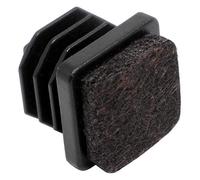 Adsamm® 4 deslizadores de fieltro para tubos, color negro, 14 x 14-16 x 16 mm, cuadrados, inserciones rasgadas de alta calidad con fieltro para sillas tubulares de acero