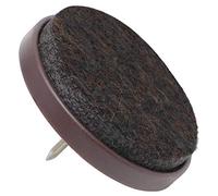Adsamm® / 4 x Almohadillas con clavo / Ø 35 mm / marrón / redondas / Patas de muebles con clavo de la máxima calidad de Adsamm®