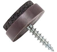 Adsamm® / 4 x Almohadillas con tornillo / Ø 20 mm / marrón / redondas / Patas de muebles con tornillo de la máxima calidad de Adsamm®