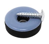 Adsamm® / 4 x toboganes de PTFE con Tornillo/Gris Azul/Ø 25 mm/Redondos, Almohadilla de PTFE y Goma con Tornillo/Patas Protectoras para Muebles Adsamm® Quality