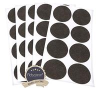 Adsamm® / 40 x almohadillas de fieltro / Ø 50 mm / marrón / redondo / Protectores de suelo para patas de mueble / auto-adhesivos / con grosor de 1,5 mm de la máxima calidad