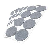 Adsamm® / 40 x deslizantes de Fieltro autoadhesivos/Gris/ø 50 mm/Redondo/Deslizantes de Fieltro para Muebles de 3,5 mm de Grosor/Deslizantes para Muebles y Suelos