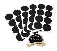 Adsamm® / 40 x deslizantes de Fieltro autoadhesivos/Negro/ø 60 mm/Redondo/Deslizantes de Fieltro para Muebles de 3,5 mm de Grosor/Deslizantes para Muebles y Suelos