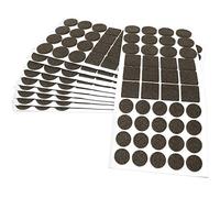 Adsamm® / 440 x Almohadillas de Fieltro/marrón/Diferentes tamaños/Ø 28 mm/Ø 20 mm / 25x25 mm/Protectores de Suelo para Patas de Mueble/Auto-Adhesivos/con Grosor de 3,5 mm de la máxima Calidad