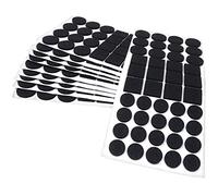 Adsamm® / 440 x almohadillas de fieltro / negro / diferentes tamaños / Ø 28 mm / Ø 20 mm / 25x25 mm / Protectores de suelo para patas de mueble / auto-adhesivos / con grosor de 3,5 mm de la máxima calidad