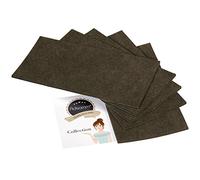 Adsamm® / 5 x Placas Auto-Adhesivas de Fieltro recortables / 100x200 mm/marrón/rectangulares/Almohadillas de Fieltro/Protectores de Suelo para Patas de Mueble/Grosor de 3,5 mm de la máxima Calidad