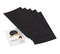 Adsamm® / 5 x Placas Auto-Adhesivas de Fieltro recortables / 100x200 mm/Negro/rectangulares/Almohadillas de Fieltro/Protectores de Suelo para Patas de Mueble/Grosor de 3,5 mm de la máxima Calidad