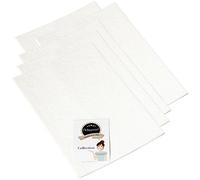 Adsamm® / 5 x Placas Auto-Adhesivas de Fieltro recortables / 200x300 mm/Blanco/rectangulares/Almohadillas de Fieltro/Protectores de Suelo para Patas de Mueble/Grosor de 3,5 mm de la máxima Calidad