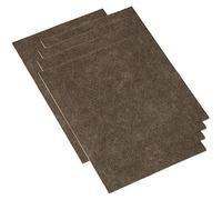 Adsamm® / 5 x placas auto-adhesivas de fieltro recortables / 200x300 mm / marrón / rectangulares / almohadillas de fieltro / protectores de suelo para patas de mueble / grosor de 3,5 mm de la máxima calidad