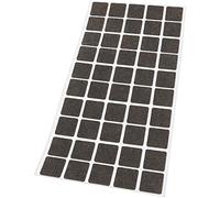 Adsamm® / 50 x almohadillas de fieltro / 20x20 mm / marrón / redondo / Protectores de suelo para patas de mueble / auto-adhesivos / con grosor de 1,5 mm de la máxima calidad