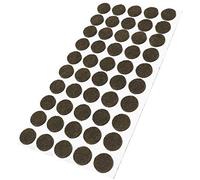 Adsamm® / 50 x deslizantes de Fieltro autoadhesivos/Marrón/ø 16 mm/Redondo/Deslizantes de Fieltro para Muebles de 3,5 mm de Grosor/Deslizantes para Muebles y Suelos