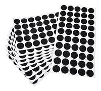 Adsamm® / 500 x almohadillas de fieltro / Ø 20 mm / negro / redondo / Protectores de suelo para patas de mueble / auto-adhesivos / con grosor de 1,5 mm de la máxima calidad