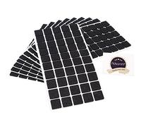 Adsamm® / 500 x deslizantes de Fieltro autoadhesivos/Negro / 20x20 mm/Cuadrado/Deslizantes de Fieltro para Muebles de 3,5 mm de Grosor/Deslizantes para Muebles y Suelos