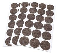 Adsamm® / 54 x almohadillas de fieltro de lana genuino / Ø 36 mm / marrón / redondo / Protectores de suelo para patas de mueble / auto-adhesivos / con grosor de 3 mm