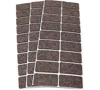 Adsamm® / 54 x Almohadillas de Fieltro de Lana Genuino / 25x50 mm/marrón/Rectangular/Protectores de Suelo para Patas de Mueble/Auto-Adhesivos/con Grosor de 3 mm