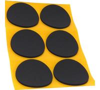 Adsamm® / 6 x Almohadillas Antideslizantes Autoadhesivas de Caucho Celular EPDM/ø 70 mm/Negro/Redondo/Deslizantes Antideslizantes de 2,5 mm de Espesor
