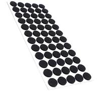 Adsamm® / 60 x deslizantes de Fieltro autoadhesivos/Negro/ø 14 mm/Redondo/Deslizantes de Fieltro para Muebles de 3,5 mm de Grosor/Deslizantes para Muebles y Suelos