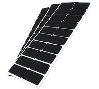 Adsamm® / 60 x deslizantes de Fieltro autoadhesivos/Negro / 20x40 mm/Rectangular/Deslizantes de Fieltro para Muebles de 3,5 mm de Grosor/Deslizantes para Muebles y Suelos