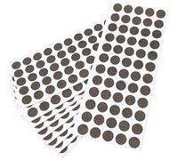 Adsamm® / 600 x almohadillas de fieltro / Ø 14 mm / marrón / redondo / Protectores de suelo para patas de mueble / auto-adhesivos / con grosor de 1,5 mm de la máxima calidad