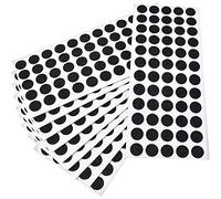Adsamm® / 600 x almohadillas de fieltro / Ø 14 mm / negro / redondo / Protectores de suelo para patas de mueble / auto-adhesivos / con grosor de 1,5 mm de la máxima calidad