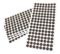 Adsamm® / 640 x almohadillas de fieltro / Ø 12 mm / marrón / redondo / Protectores de suelo para patas de mueble / auto-adhesivos / con grosor de 1,5 mm de la máxima calidad