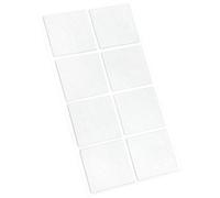 Adsamm® / 8 x almohadillas de fieltro / 50x50 mm / blanco / cuadrado / Protectores de suelo para patas de mueble / auto-adhesivos / con grosor de 1,5 mm de la máxima calidad