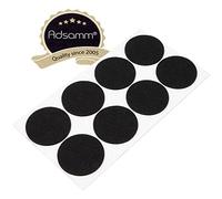 Adsamm® / 8 x deslizantes de Fieltro autoadhesivos/Negro/ø 60 mm/Redondo/Deslizantes de Fieltro para Muebles de 3,5 mm de Grosor/Deslizantes para Muebles y Suelos