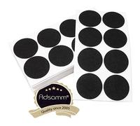 Adsamm® / 80 x deslizantes de Fieltro autoadhesivos/Negro/ø 60 mm/Redondo/Deslizantes de Fieltro para Muebles de 3,5 mm de Grosor/Deslizantes para Muebles y Suelos