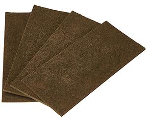 Adsamm FP-35-SA-BR-80180-4 4 Placas de Fieltro Autoadhesivas, Marrón, 80 x 180 mm