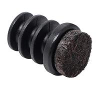 Adsamm INS-R-F-BL-18-4 4 Tapones de láminas con Fieltro, Negro, Ø 18 mm