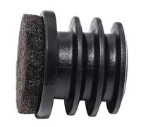 Adsamm INS-R-F-BL-25-4 4 Tapones de láminas con Fieltro, Negro, Ø 25 mm