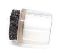 Adsamm LG-F-TR-14-32 Tapa para Patas de Silla con Fieltro, Transparente, 13-14 mm
