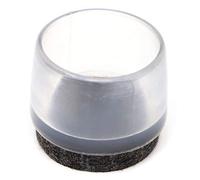 Adsamm LG-F-TR-22-32 32 Tapas para Patas de Silla con Fieltro, Transparente, Ø 21-22 mm