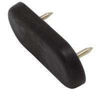 Adsamm PG-2N-BL-1844-4 PG-2N-BL-1844-4 deslizadores de plástico con clavo, color negro, 18 x 44 mm