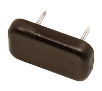 Adsamm PG-2N-BR-1830-4 4 Deslizadores de plástico con Clavo, Marrón, 18x30 mm