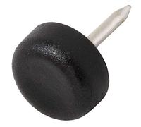 Adsamm PG-N-BL-13-4 PG-N-BL-13 - Protectores de plástico con clavo, 4 unidades, color negro, diámetro de 13 mm