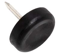 Adsamm PG-N-BL-20-16 16 Deslizadores de plástico con Clavo, Negro, Ø 20 mm