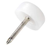 Adsamm PG-N-WH-13-16 PG-N-WH-13 - Protectores de plástico con clavo, 16 unidades, color blanco, diámetro de 13 mm