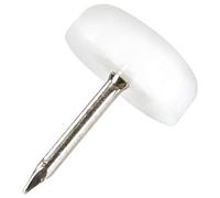 Adsamm PG-N-WH-15-4 PG-N-WH-15 - Protectores de plástico con clavo, 15 mm de diámetro, color blanco