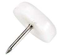 Adsamm PG-N-WH-20-16 PG-N-WH-20 - Protectores de plástico con clavo (16 unidades, 20 mm de diámetro), color blanco