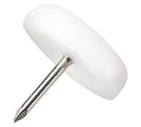 Adsamm PG-N-WH-22-4 PG-N-WH-22 - Protectores de plástico con clavo, 4 unidades, 22 mm de diámetro, color blanco