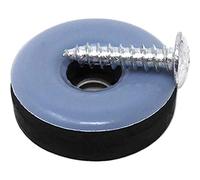 Adsamm PTFE-S-50-GR-25-32 32 Deslizadores de PTFE con Tornillo, Gris y Azul, Ø 25 mm