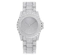 ADSBIAOYE Reloj unisex de lujo con números romanos y calendario, plateado, (Silver 01), Moda