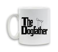 Adult Gift World THE DOG Papá Noel (con un hueso) de cerámica diseño de taza de desayuno (diseño de El Padrino de) diseño de 11 oz taza de cerámica de diseño de