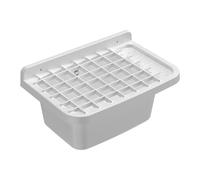Adventa: Bañera de Resina de Polipropileno con Rejilla, fijación a la Pared, con sifón y desagüe, Resistente a los ácidos de Uso común, lavadero, Garaje, Exterior, 50 L x 35 P x 24 H cm, Blanco