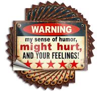 Advertencia para parachoques costero: My Sense of Humor Might Hurt, including Yours! | Decoración de habitación para jugadores (6 x 9 cm)