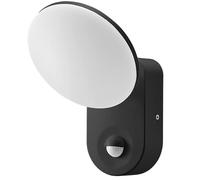 Adviti RIOLIT Iluminación Exterior LED con Sensor de Movimiento Exterior e Interior Control de Intensidad de Luz LUX y Ajuste de Tiempo de Iluminación IK 10 (negro)