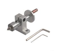 Advokingtap Centro giratorio ajustable de doble rodamiento compatible con máquina de torno mini, construcción de metal, plata, para carpintería y